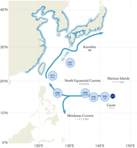 調査海域の移動と年代