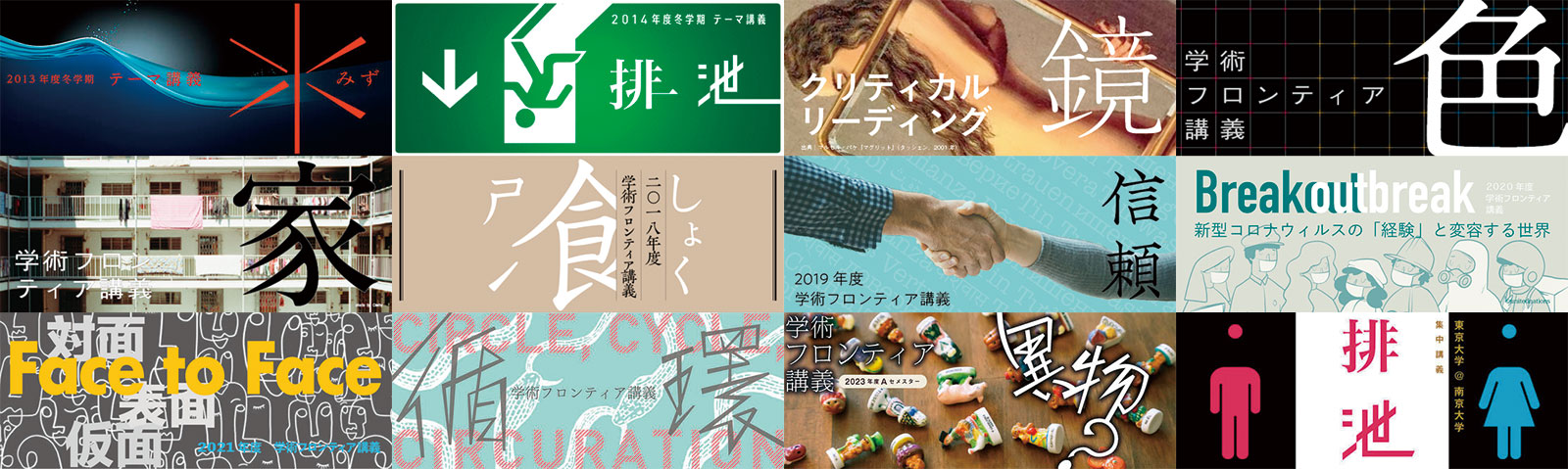 学術フロンティア講義(テーマ講義)バナーの変遷