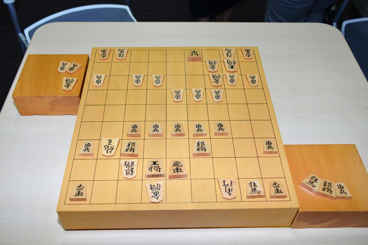 対局中の将棋盤