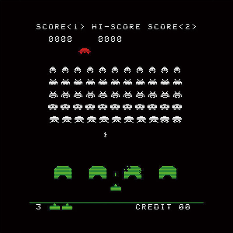 『スペースインベーダー』のゲーム画面