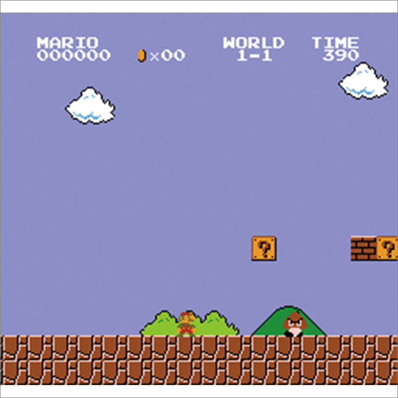 『スーパーマリオブラザーズ』のゲーム画面