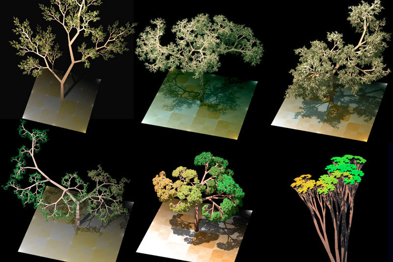 L-systemによる生成例(Wikipediaより)